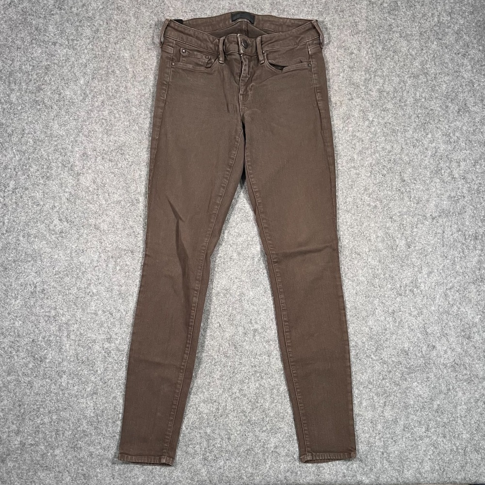 Vince Brown Wash Denim Mid Rise Skinny Zipper-Fly Jeans Women's Size 27